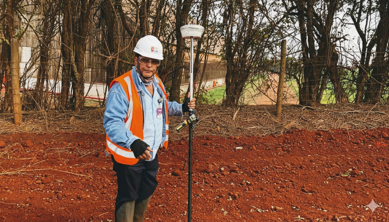 Máquinas pesadas realizando terraplanagem em grande obra